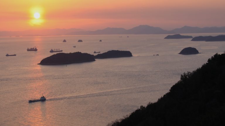 Ferry from Kyushu to Kansai via the Seto Island Sea