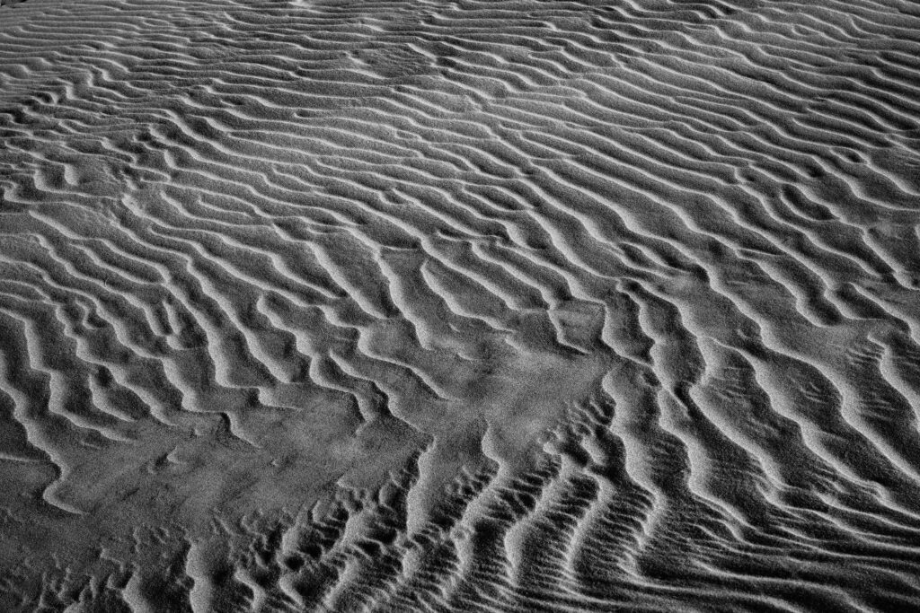 Intricate ripples in the windswept sand
